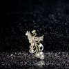 Madalena Sarara Aaaa Zirkoon en Crystal Inlaid Pearl Gol Plated Copper Peacock Style Fine Broche Pin voor Dames Sieraden