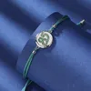 Yibo mesmo estilo número da sorte 85 pulseira redonda marca verde broche temperamento animado juventude vitalidade chains3567
