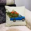 Cushion/Decorative Pillow Red Truck Christmas Tree Pattern Cushion Cover Sofa Case Home Decorative 45X45CM Fundas De Cojin T319