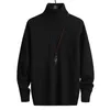 Suéteres de Turtleneck Homens Sólidos Pullovers Inverno Camisola Turtleneck Tolas de Turtleneck Black Gery Inverno Quente Camisola Homens Roupa 211221