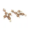 Orecchini barocchi di dichiarazione di Bohemain per le donne Orecchini trasversali di goccia della perla simulati Commercio all'ingrosso dei monili