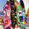 Médio Oriente Kuwait Vestidos Longos Mulher Moda Mulheres Sexy Boho Verão Casual Chiffon Floral Noite Festa Praia Long Maxi Vestido X0621