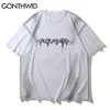 T-shirts Pluld Doctor Tie Dye Tshirts Hip Hop Punk Rock Gothic Streetwear Mens Mode Casual Katoenen Korte Mouw Tops 210602