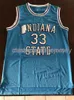 Maglia da pallacanestro NCAA vintage personalizzata Larry Bird Indiana State Sycamores Maglia da basket da uomo Ncaa