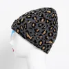 Textil leopardo impresión invierno sombrero de invierno lana de punto sombrero de punto para mujer adultos suave estiramiento leopardo gorros gorra t2i53049