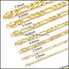 Ketens kettingen hangers juweliers fs ontwerp 7 maat lange dikke cadena figaro trendy modieuze ketting banket sieraden druppel delive