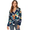 Aachoae Vintage Kwiatowy Drukowane Bluzka Kobiety Z Długim Rękawem Dorywczo Koszula Wyłącz Kołnierz Plus Size Office Topy Dla Damskich Blusas 210323