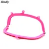 10 Pcs Lot 16 CM Candy Color Arc Resin Plastic Purse Frame With Hole Kiss Clasp Lock DIY Bag Accessories 210901213z