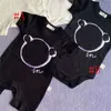 Nowonarodzone letnie sztyfry Rompers Ubranie Krótkie rękawy Dzieci Crawl Ubranie Śliczne Niedźwiedź Baby Dziewczęta Chłopcy Jumpsuits3082128