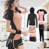 Kezrea 5 Piece Set Women Yoga Suit Gym Fitness Clothing Women's Cycling Shorts Sportswear Woman Running Tracksuits 210802