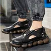 2021 Buty do biegania Roman Sandals Grube Wyładowane Tenis Mężczyźni Biały Czarny Lato Koreańska Moda Casual Duży Rozmiar Oddychające trampki Run-but # A0018