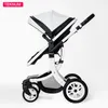 Wandelaars # Draagbare kinderwagen Opvouwbare Hoge Landschap Geboren Wagen 2 in 1 Infant Travel Pram