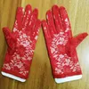 Lace Finger Bruidshandschoenen Witte Bruiloft Handschoen Cosplay Kostuum