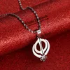 Collier pendentif sikhisme en acier inoxydable, couleur or argent, Sikh Khanda Sikhs, bijoux pour femmes et hommes