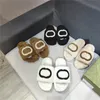 Women Cotton Slippers Fashion Luxurys Designers lady Slipper Wool Slide Winter fur Fluffy Furry letters Sandals Warm Comfortable Slides Fuzzy Girl Flip Flop 35-41