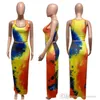 Women Long Maxi Dresses Tie Dye Designer Printed Sleeveless Suit Two Piece Set Club Mini Pencil Skirt Plus Size Casual Clothing