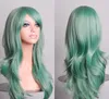 70 cm losse golf synthetische pruiken voor vrouwen cosplay pruik blonde blauwe rode roze grijze paarse haar in de menselijke partij als Kerstmis van Halloween