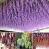 Fiori decorativi Edera artificiale Fiore di seta Glicine Vite Rattan per centrotavola di nozze Decorazioni Bouquet Ghirlanda Ornamento per la casa RH05523