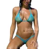 Ver através de biquíni maiô para mulheres pura malha micro thong bikinis triangle top thru extrema transparente microbikini 210712