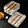 Egg Holder for Refrigerator Can Storage 21 Eggs Plastic Container Tray Fridge Organizer Tools For Household Hotel RRA10885