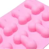 Silicone Ice Mold Funny Candy Biscuit Ice Mold Tray Bachelor Party Jelly Chocolate Cake Mold Household 8 Holes Baking Tools Mould F0623W2