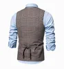 Men's Vests Mens Dress 2022 Fashion Brand Causal Plaid Colete Social Steampunk Wedding Waistcoat Vest Suit Men Gilet Homme Vintage 3XL