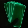 Protecteurs d'écran en verre trempé anti-espion lumineux pour iPhone 14 13 12 Pro Max Mini X XR Verre brillant Silicone Soft Edge Glow in Dark