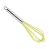 Food Grade Silicone Egg Beater Stainless Steel Handle Cake Dessert Mixer Kitchen Hand Baking Tool T500517