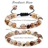 Fili di perline Agate naturali Chakra Perline di pietra Bracciali Fatti a mano Quarzi di onice Bracciale elastico Donne Yoga Guarigione Gioielli Amico Regalo Puls