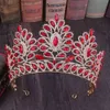 KMVEXO 2019 Corone di diadema barocco vintage Regina Re Sposa Corona di cristallo rosa Spettacolo Accessori per capelli da sposa da sposa