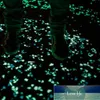 50 unids/lote acuario luminoso pecera decoración piedra que brilla en la oscuridad piedras adornos verdes jardín rocas de guijarros al aire libre