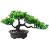 Ghirlande di fiori decorativi Piante artificiali Bonsai in vaso Pino all'aperto Pianta finta Teen Room Decor Tavolo Ornamento per la casa Realistico P