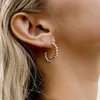 Hoop Huggie Gold Twisted Earrings voor Vrouwen 2021 Chunky Big Earings Hollow Dikke Punk Accessoires Minimalistische Mode Trendy Sieraden 412