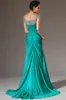 Design New Best Selling Mermaid V Neck Sweep Train Chiffon Cap Sleeve Beaded Pleats Discount Prom Gowns Formal Evening Dresses