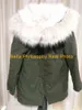 Kvinnor Faux Fur Coat Vinter Tjock Avtagbar och Raccoon Liner Parka Long Overcoat 8 Färg Plus Storlek 211220