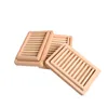 Natural Beech Soap Box Draining Shower Room Grille Soaps Holder Daily Life Convenient Drain Anti-slip CCA9998