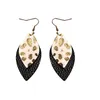 Dangle Oorbellen Kroonluchter Leer Geometrische Leaf Drop Earring Mode Punk Luipaard Dot Verklaring Voor Vrouw Meisjes Party JewelryDangle