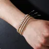 Чистое серебро 15-21 см теннисный браслет ювелирные изделия Pave 3 мм Sparkly CZ Gold-Color Eternal подарок для жены потрясающий 925 ювелирные изделия