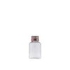 Bottiglia riutilizzabile in plastica trasparente con spalla rotonda in PET, coperchio a vite in oro rosa con tappo interno, contenitore vuoto per imballaggio cosmetico portatile, 50 ml, 75 ml, 100 ml, 250 ml.