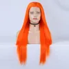 Fringe Wigs Silky Straight Lace Front Synthetic Hair Wigss With Side Part Bangs Pre Plucked Hairline Wig Bleach Knots Synthetics laces frontwig