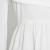 Kadınlar için Beyaz Asimetrik Gömlek Skew Yaka Uzun Kollu Bir Omuz Yüksek Bel Zarif Bluz Kadın Moda 210524