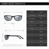 Dubery Classic Sports Style Polariserade Solglasögon Män Kör Night Male Outdoor Photochromic Glasses