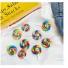 Broche de arco iris, insignia de caramelo, abrigo, suéter, vestido, alfiler para chaqueta, broches, alfileres bonitos para hombres y mujeres