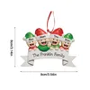 Arbre d'ornements de décorations de Noël pour le nom fait sur commande du pendentif 2-6 de famille