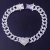 Глинящий хип-хоп, Bling Crysted Crystal Anklet для женщин мужчины Miami Tennis Chain Cuban Link Anklet со льдом из ювелирных изделий