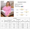 Hiloc Casual Sleepwear Pijama de Algodão para Mulheres Conjuntos Terno Collar Colar Nove Quarter Sleeve Tops Shorts Homewear 211112