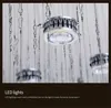 Raindrop moderno LED Chandelier Cristal Light Stair Lighting Luminárias para Hotel Villa Decoração de Casa