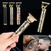 Hår sax Professionell barberare Clipper Trimmer Electric Baldheaded Cutter Beard Rakning Precision Finish Machine5058353