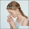 Düğün Saç Takı Deower Me Kadınlar Mavi Çiçek Kafa Vine Inci Gelin Tatihi El Yapımı C19041101 Bırak Teslimat 2021 Somap