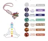 공장 크리스마스 장식 쿼츠 매달려 장식, 7 차크라 치유 크리스탈 보석 Tassels 자동차 후면보기 거울, 문, 벽, 창, 집